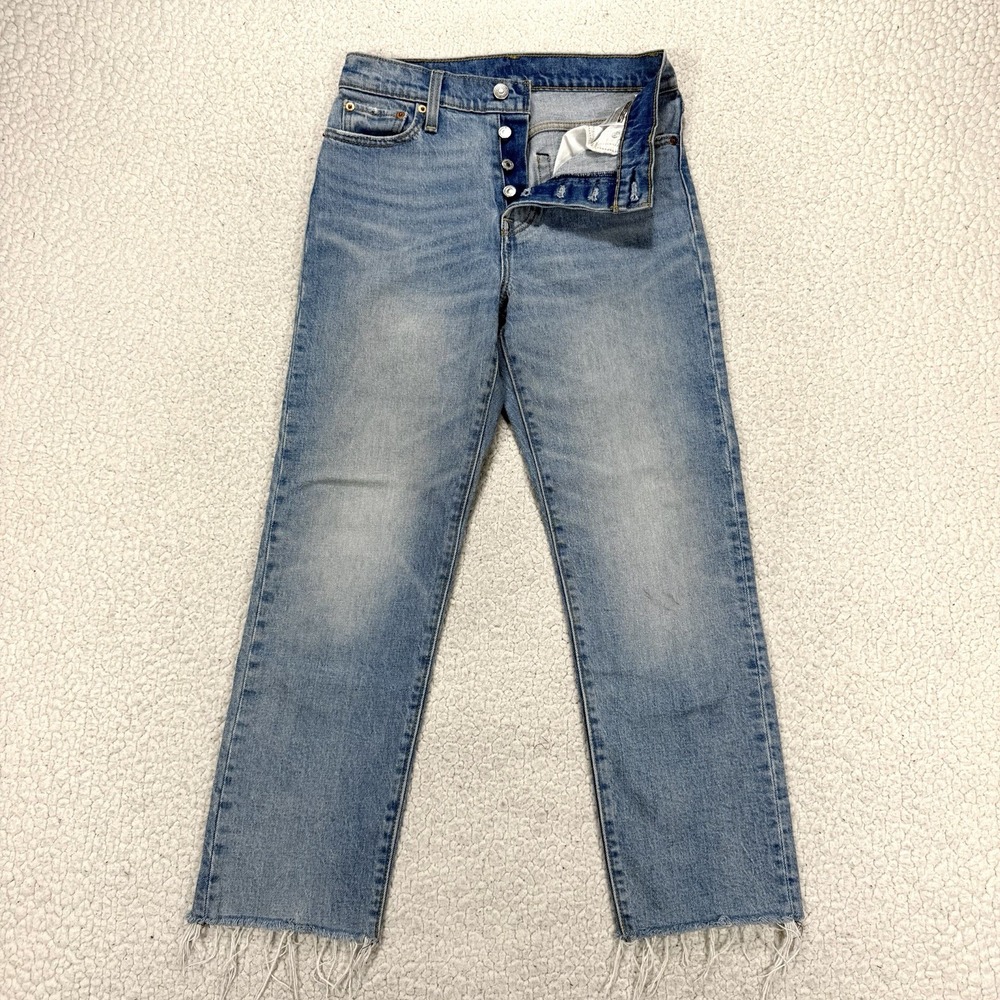 Levi's 501 Original Jeans Women's 26x25 Straight Raw Hem Streetwear Grunge